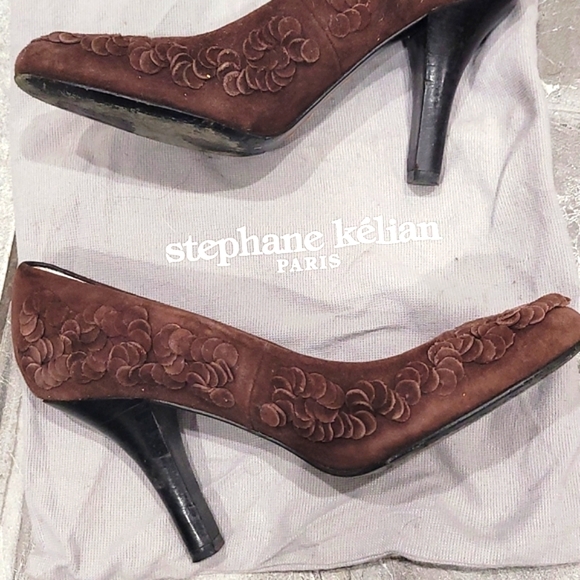 Stephane Kelian brown suede heels size 7 (European 5) - Picture 4 of 6